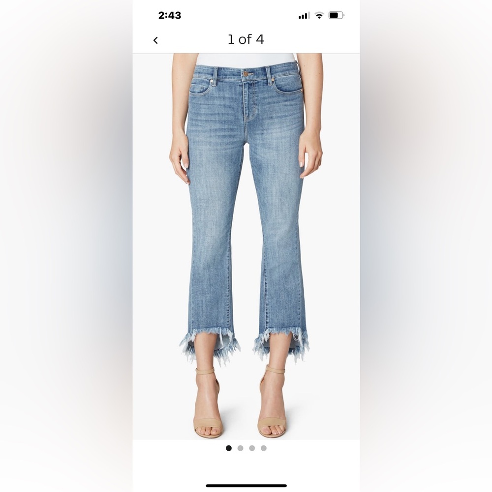 Liverpool Los Angeles High/low Crop Flare Jeans. Size 30